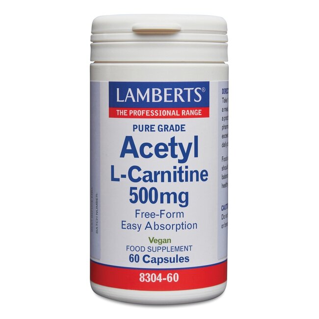 Lamberts Acétyl-L-Carnitine 500 mg 60 gélules