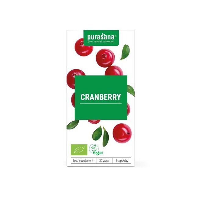 Purasana Arándano Rojo vegano bio 30 cápsulas vegetales