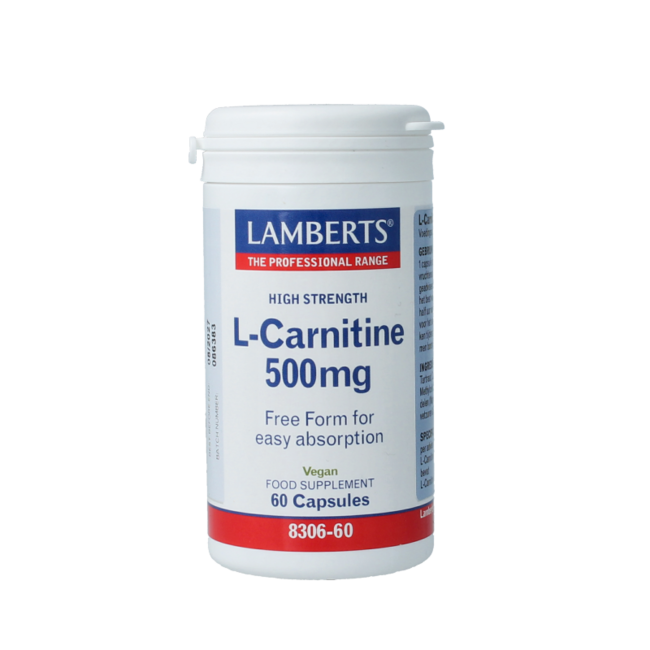 Lamberts L-Carnitina 500mg 60 Capsule Vegetali