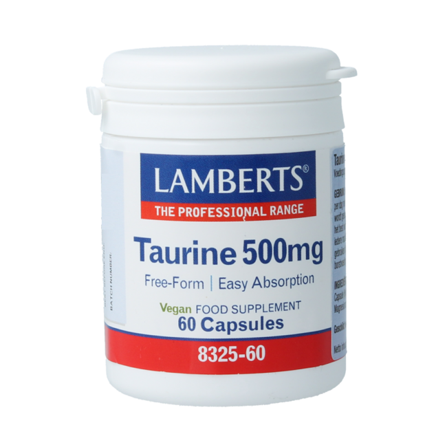 Lamberts Taurina 500 mg 60 cápsulas vegetales