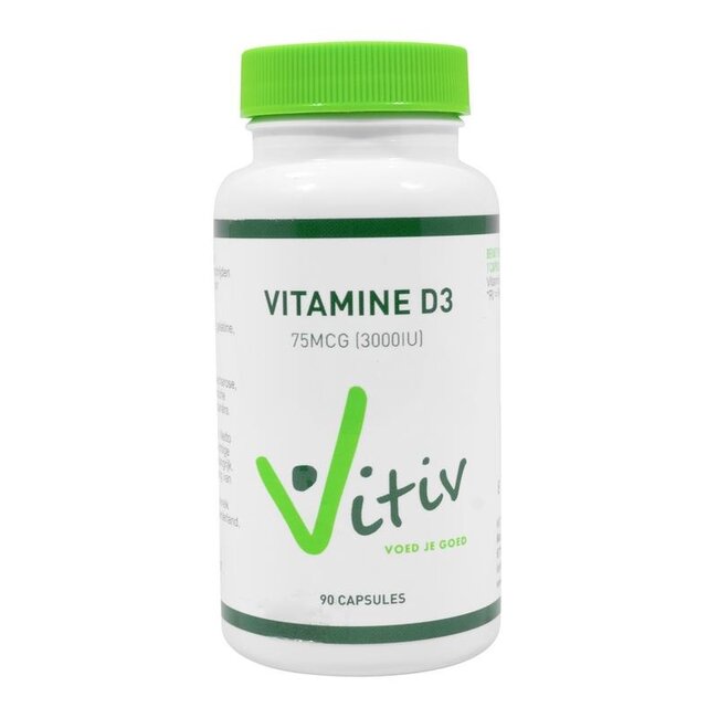 Vitiv Vitamine D3 3000 UI / 75 mcg 90 capsules molles