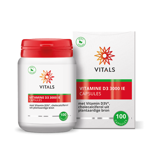 Vitamina D3 3000 UI 100 cápsulas vegetales