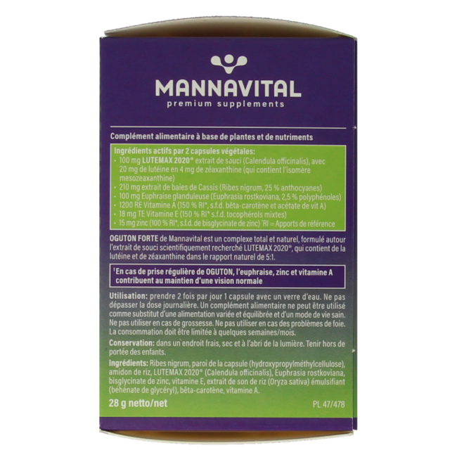 Mannavital Oguton forte 60 gélules végétales