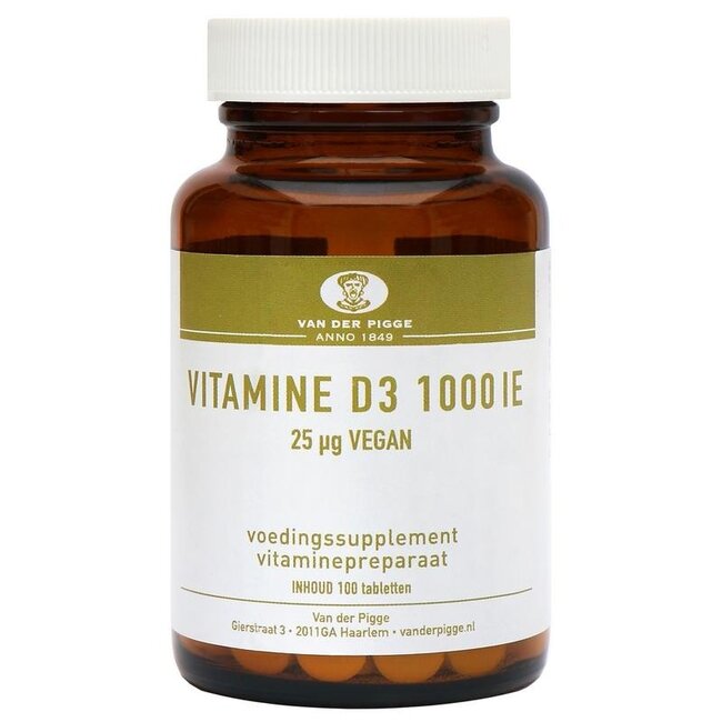 van der Pigge Vitamin D 1000IU Vegan 100 Tablets