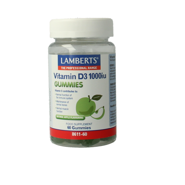 Lamberts Vitamina D3 1000 UI 60 Gominolas