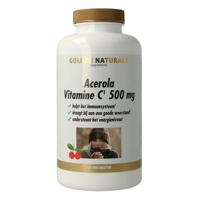 Golden Naturals Acerola Vitamine C 500mg 100 Pastilles
