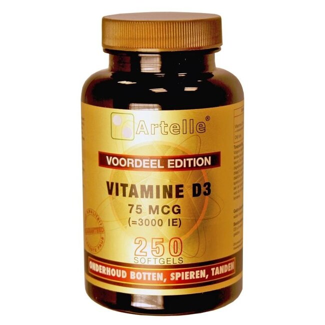 Vitamine D3 75mcg 250 Softgels
