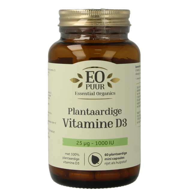 Vitamina D3 vegetal 25 mcg pura - 60 cápsulas vegetales