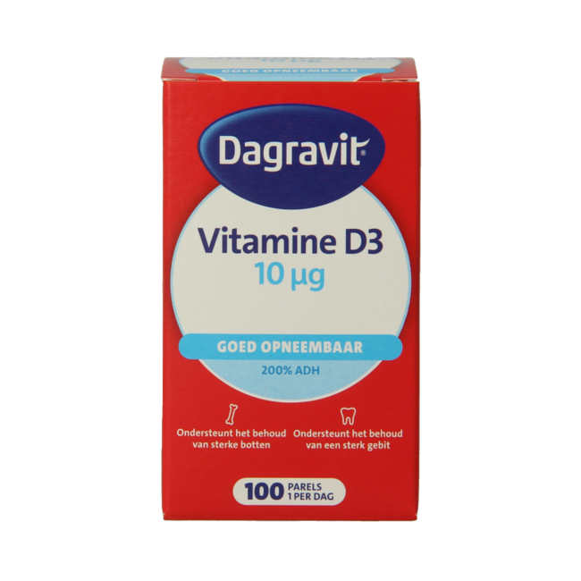 Dagravit Vitamine D pearls 400IU 100 Stuks