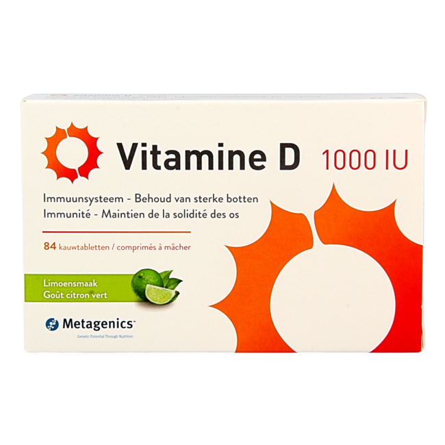 Witamina D 1000 IU 84 tabletki do żucia