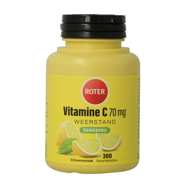 Roter Vitamine C 70 mg suikervrij 300 Kauwtabletten