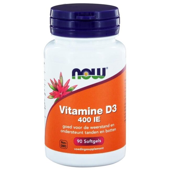 NOW Vitamina D3 400 UI 90 cápsulas blandas