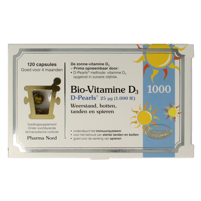 Bio Witamina D3 25mcg 1000IU 120 Kapsułek
