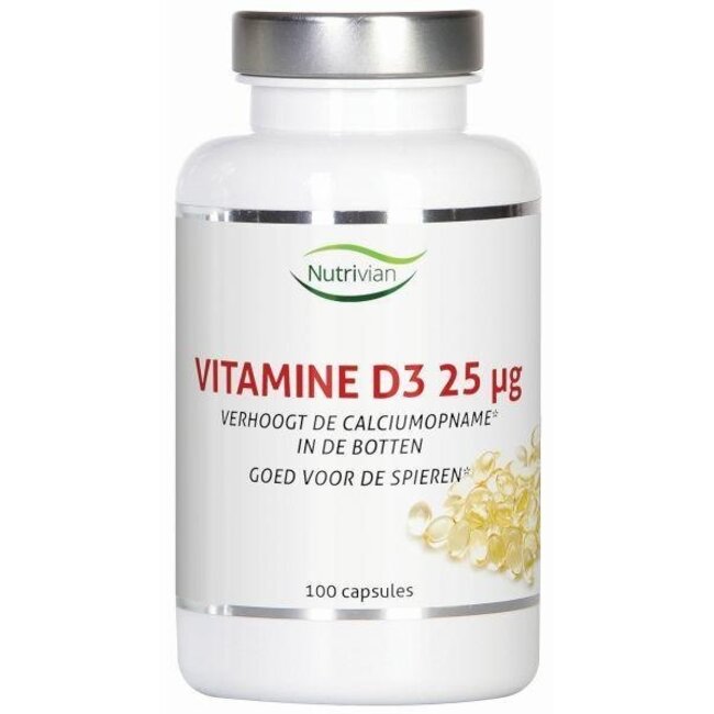 Nutrivian Vitamin D3 25mcg 100 Capsules