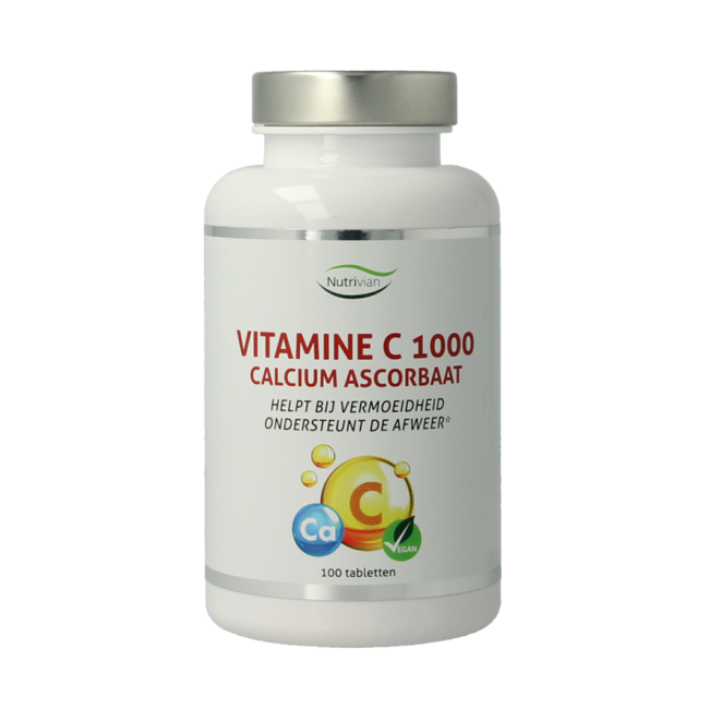 Nutrivian Vitamine C 1000 mg ascorbate de calcium 100 comprimés
