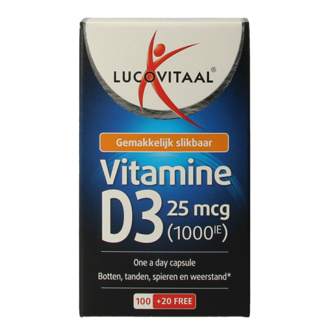 Vitamina D3 25 mcg 120 cápsulas