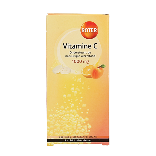 Brausetabletten Aprikose-Orange Vitamin C Doppelpack 40 Brausetabletten