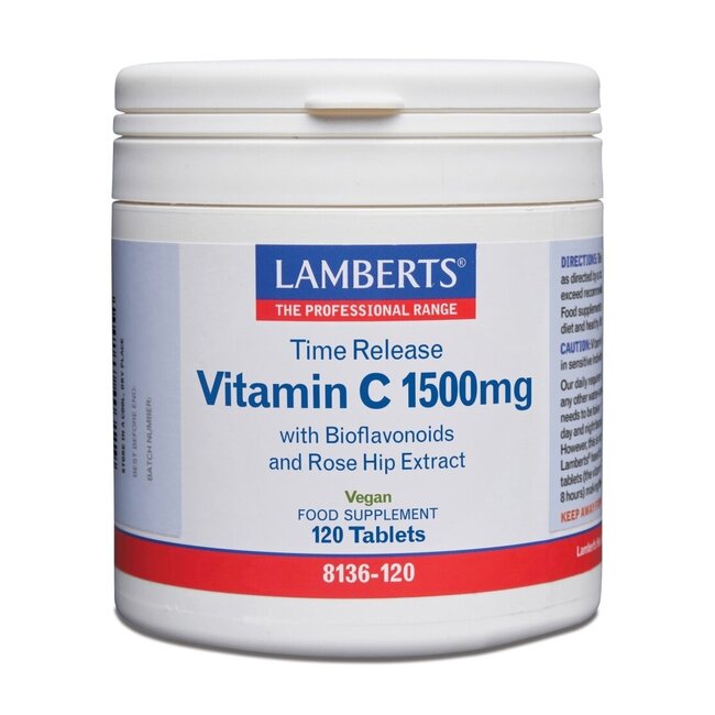 Witamina C 1500 o przedłużonym uwalnianiu i bioflawonoidy 120 tabletek