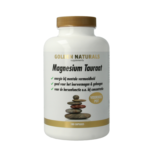 Golden Naturals Magnesiumtaurat 180 Vegetarische Kapseln