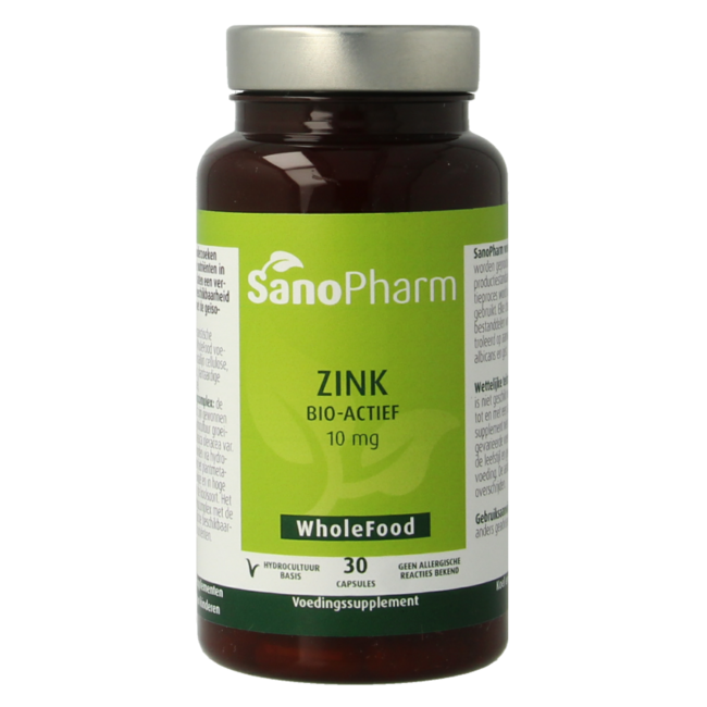 SanoPharm Zink wholefood 30 Capsules