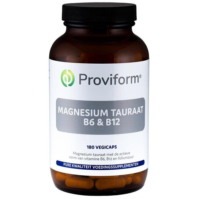 Proviform Magnesium Taurate B6 & B12 180 Vegetarian capsules