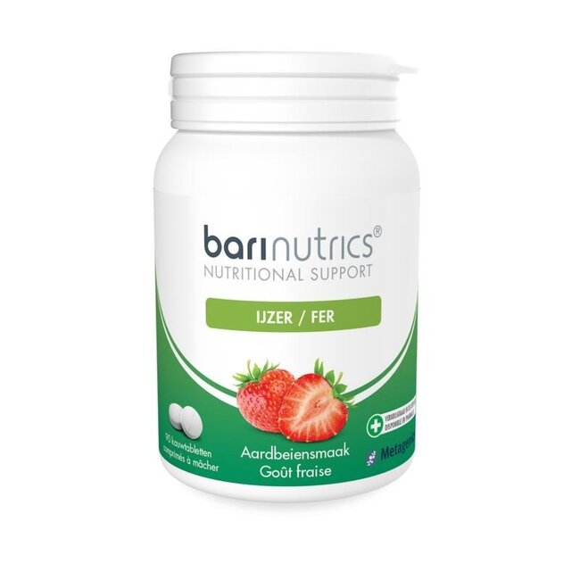 Barinutrics IJzer aardbei 90 Tabletten