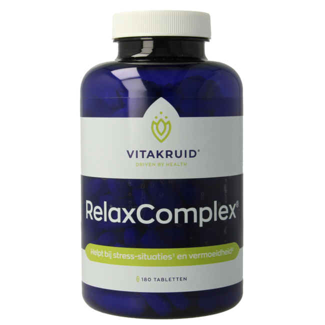 Vitakruid RelaxComplex oa Magnesium Tauraat & Vitamine D3 180 Tabletten
