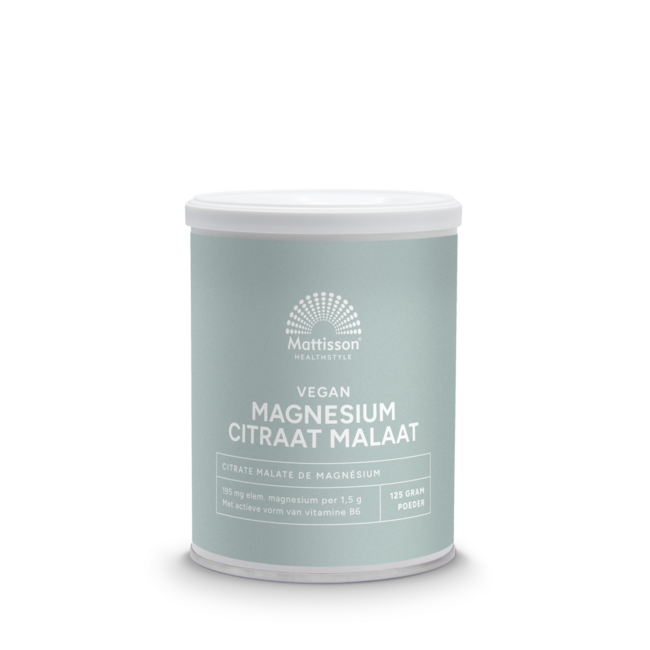 Mattisson Magnesio citrato malato con forma attiva vit. b6 125 Grammi