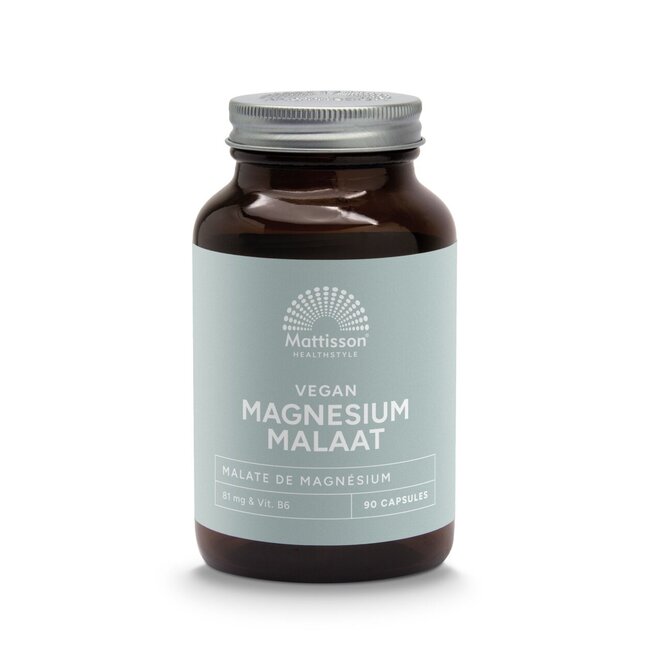 Mattisson Magnesium malate with active form vit. B6 90 Vegetarian capsules