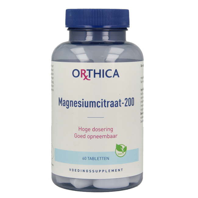 Orthica Citrate de magnésium 200 60 comprimés