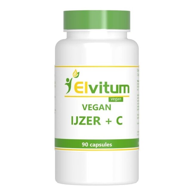 Elvitum Hierro con vitamina C vegano 90 cápsulas vegetales