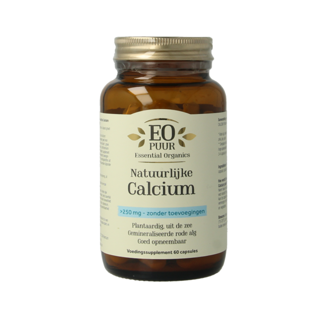 Calcium naturel pur 60 gélules végétales