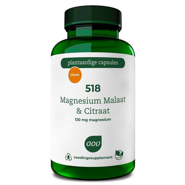 AOV 518 Magnesium malaat & citraat 90 Vegetarische capsules