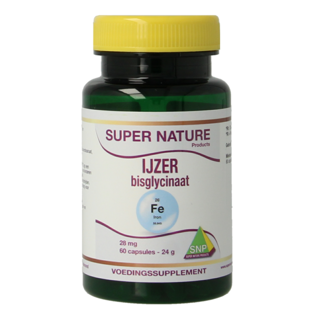 IJzer bisglycinaat 28mg 60 Capsules