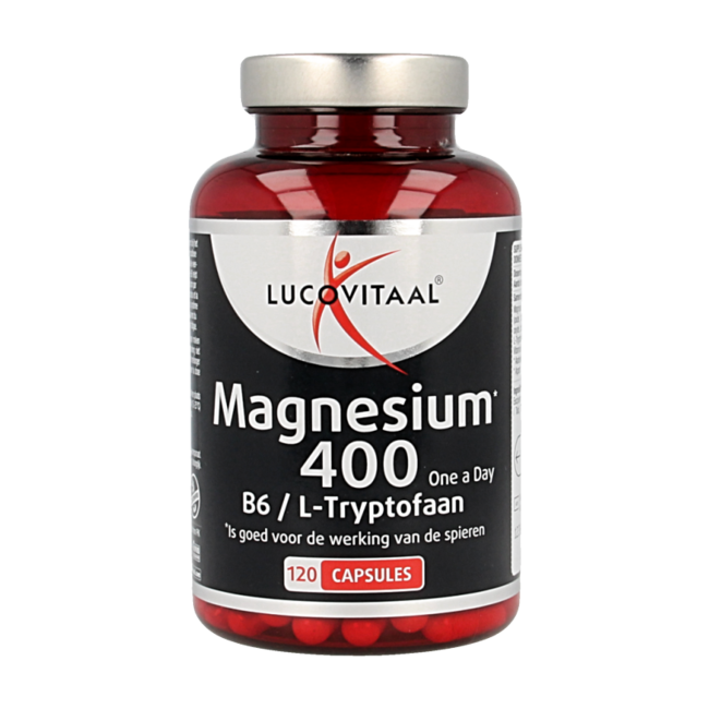 Magnésium 400 avec B6 et L-Tryptophane 120 Gélules