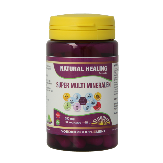 NHP Super Multi Mineralien 650mg rein 60 Vegetarische Kapseln