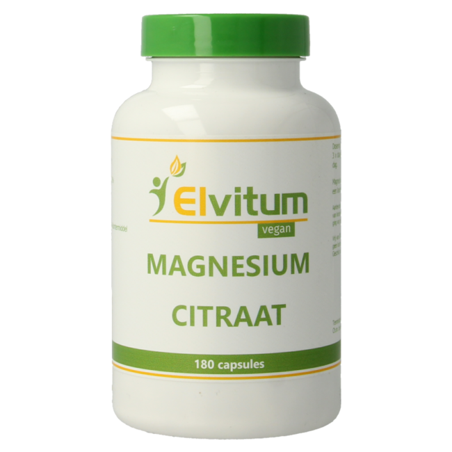 Elvitum Magnesium Citrate 180 Vegetarian Capsules