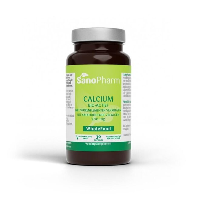 SanoPharm Calcium 200 mg Wholefood 30 Kapseln