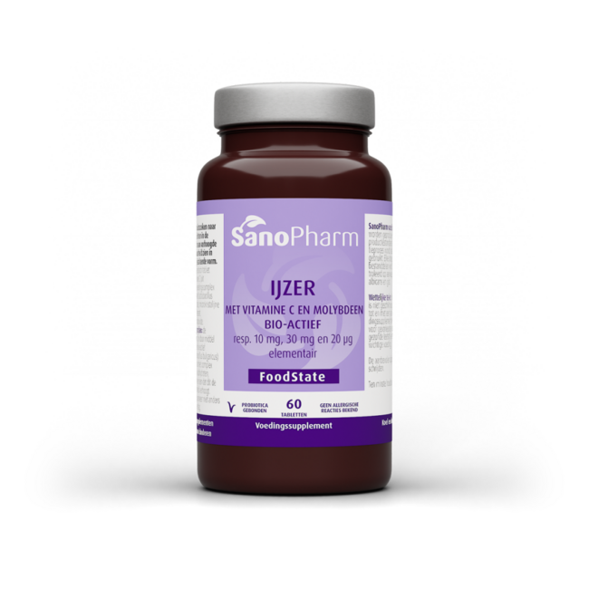 SanoPharm Ferro 10 mg & molibdeno 20 mcg & C 30 mg 60 Compresse