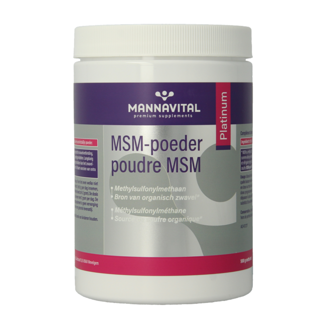 Mannavital MSM Pulver Platinum 500 Gramm