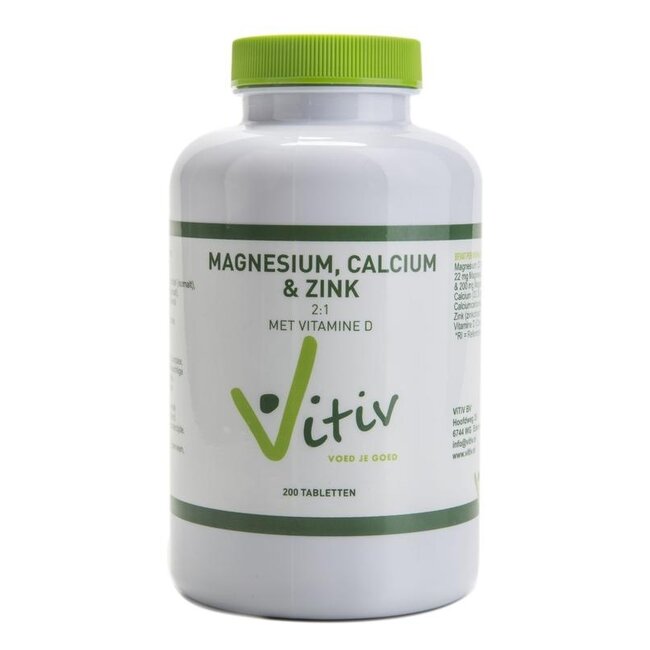 Vitiv Magnesium Calcium Zinc 200 Tablets