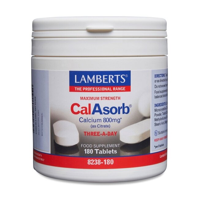 CalAsorb (Calciumcitrat) & Vitamin D3 180 Tabletten