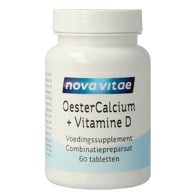 Nova Vitae Oyster Calcium Vit D 60 Tablets