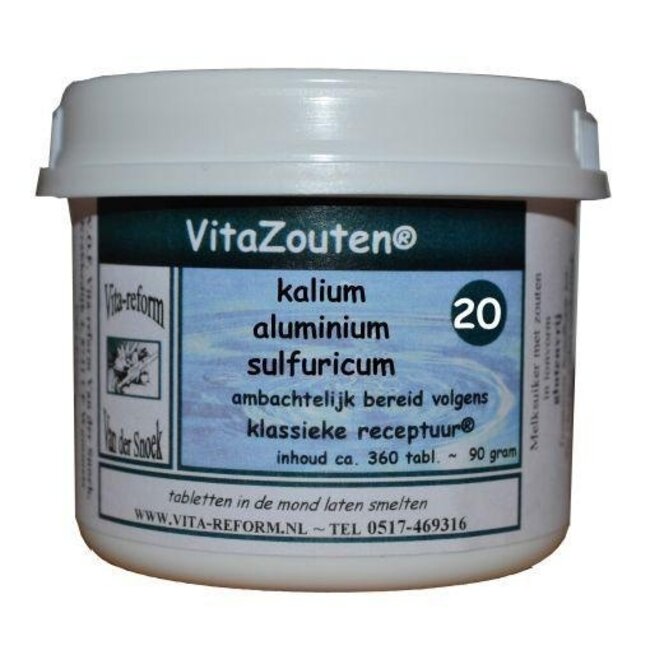 Vitazouten Kalium aluminium sulfuricum VitaZout n.º 20 360 comprimidos