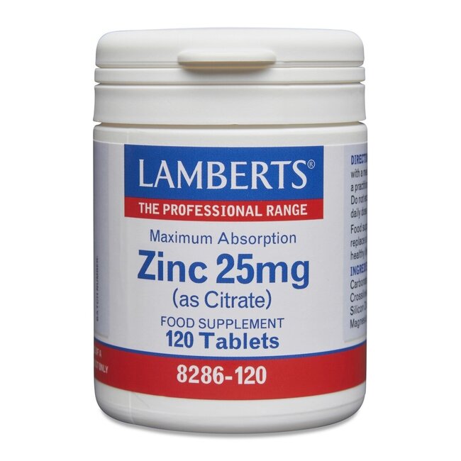 Lamberts Cynk cytrynian 25mg 120 Tabletek