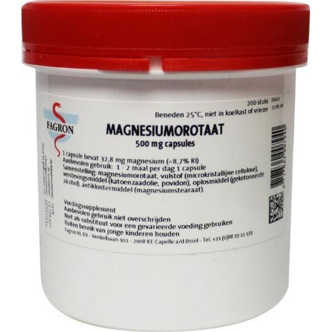Fagron Orotate de magnésium 500 mg 200 gélules