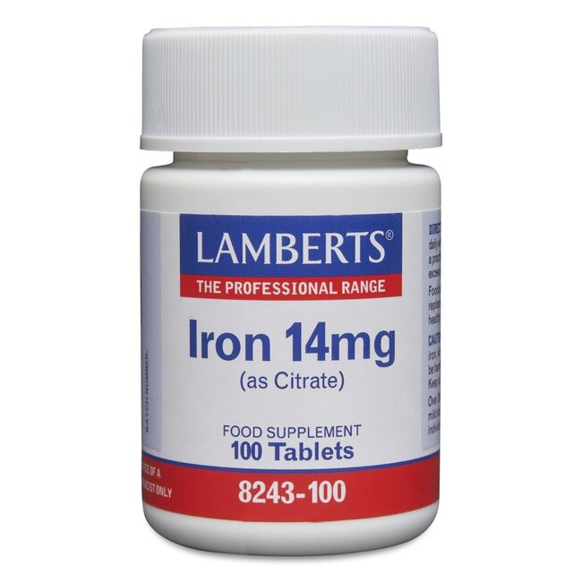 Cytrynian żelaza 14 mg 100 tabletek