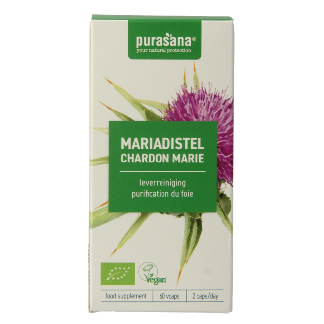 Purasana Mariendistel vegan bio 60 Vegetarische Kapseln