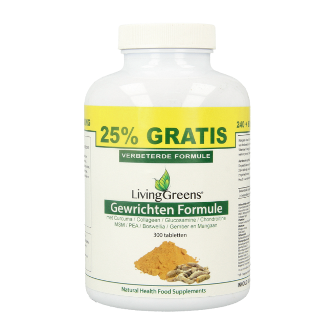 Livinggreens Formuła na Stawy kompleks kurkumy i kolagenu 300 Tabletek