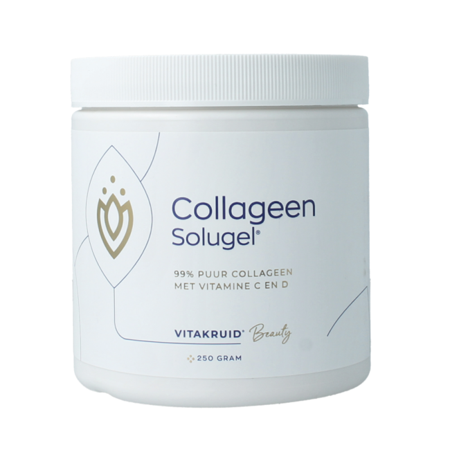 Collageen Solugel poeder met vitamine C & D 250 Gram